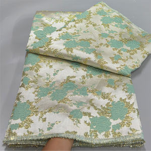 قماش دانتيل بروكيد جديد مع تطريز، أقمشة دانتيل جاكار أفريقية لفساتين الزفاف، دانتيل تول نيجيري - Product Image 6