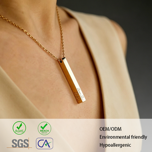 <span class=keywords><strong>Collana</strong></span> con Lettere Personalizzate per Donne, in Acciaio Inossidabile, Minimalista, Ipoallergenica, Regalo Personalizzato - Product Image 1