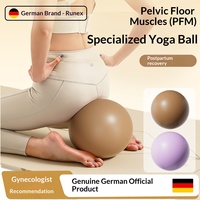 Ballon de Yoga Pilates Petit Modèle D 22cm en PVC Épais Anti-éclatement pour Entraînement et Exercices des Muscles du Plancher Pelvien Post-partum