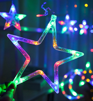 Décorations personnalisées pour l'Aïd Moubarak, lumières de Ramadan, lumières LED en forme de lune et d'étoile, rideau lumineux, lumières de fête
