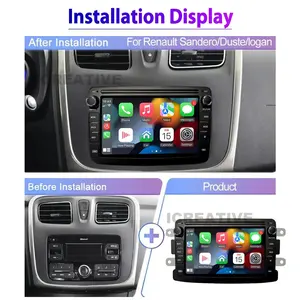 Radio Estéreo de Coche HU Android 10 Multimedia para <span class=keywords><strong>Renault</strong></span> Dacia Duster Logan Sandero Lodgy Lada Xray <span class=keywords><strong>Captur</strong></span> Dokker con CarPlay GPS <span class=keywords><strong>2</strong></span> Din - Product Image 3