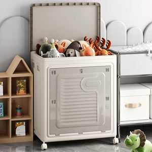 Clothing Organizer Foldable Storage Box Rectangle Standing Type With Wheels For Bedroom Clothes And Bedding - Product Image 3