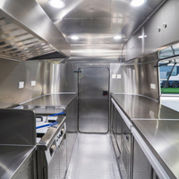 Remorque mobile de vente de nourriture et de boissons, galvanisée à chaud, pour mini-glaces, café, pizzas, beignets, churros, pop-corn