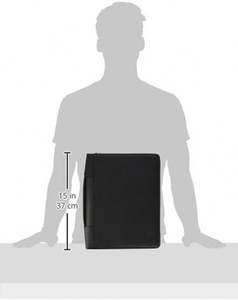 Free Sample Executive Zippered Padfolio with Removable 3-Ring Binder and Letter Size <b>Writing</b> <b>Pad</b>, Black Zipper Binder - Product Image 2