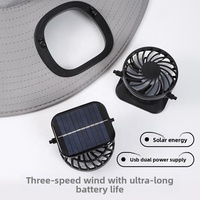 Nueva Gorra de Verano con Ventilador Ajustable y Carga Solar, Transpirable, con Protección UV, Ideal para Senderismo y Pesca al Aire Libre