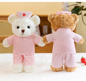 Gấu bông y tá dễ thương mềm mại Songshan Toys, đồ chơi nhồi bông thiên thần trắng, đồ chơi bác sĩ mặc đồ, in logo tùy chỉnh, thú nhồi bông quà tặng - Product Image 6