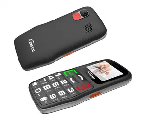 Ponsel mini Dual SIM 1.77 inci 2G, ponsel dengan tombol tekan SOS HURUF BESAR/suara tidak terkunci, ponsel GSM bar orang tua