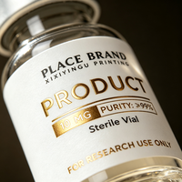 Étiquettes personnalisées en vinyle adhésif pour flacons, haute adhérence, résistantes à l'huile, aux UV et à la chaleur, séchage rapide, petites autocollantes 3ml/5ml/10ml