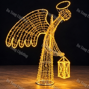 Giant <b>Lighted</b> <b>Christmas</b> Angel for Outdoor Plazas Resorts Parks Shopping Centers and Seasonal Event Decorations - Product Image 4