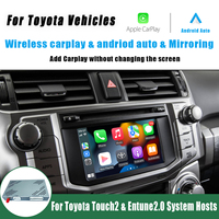 Carplay inalámbrico y decodificador automático Android para Toyota Tundra/RAV4/Highlander/4Runner/Tacoma/Camry/Avalon/Prius/Sienna 2014-2019