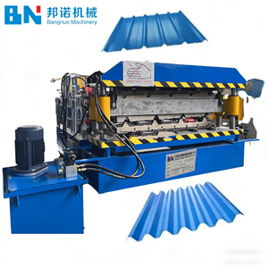 사용자 정의 크기 뜨거운 판매 더블 레이어 금속 지붕/유약 타일 자동 롤 성형 기계 - Product Image 1