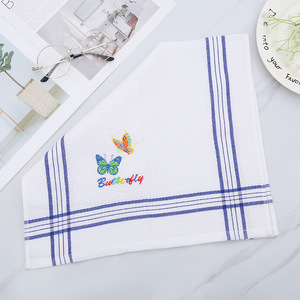 Bonita Toalla de Té Bordada con Diseño de Panal de Abeja 38x64cm, Paño de Mesa Absorbente de Poliéster y Algodón Tipo Waffle para Ceremonia del Té - Product Image 4
