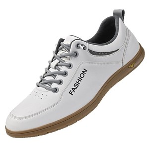 Fashion Casual Sneakers <b>Men</b> Low <b>Heel</b> Anti Slip Leather Shoes Leisure Wear White Size 40-45 - Product Image 5