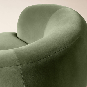كرسي دوار من المخمل الأخضر، تنجيد من قماش البولي قطن المخملي، أرائك عصرية لغرفة المعيشة، طقم أرائك فاخر، أثاث طقم أرائك - Product Image 5