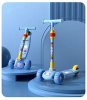 Trottinette pliable pour enfants Istaride à 3 roues avec cadre en acier, roues lumineuses, pneus en PU réglables en hauteur, certifiée CE pour garçons et filles