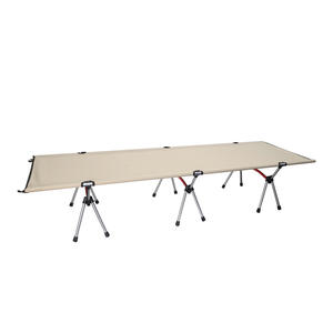 Lit de camping pliable portable d'extérieur 190 cm en alliage d'aluminium léger, réglable en 2 positions, pour les voyages en voiture - Product Image 2