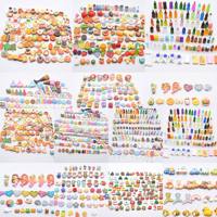 Breloques en résine, cabochons à dos plat et figurines de filles, animaux et mini-ours Kawaii, motifs pâtisseries (pain, croissant, cupcake, tarte, gâteau, sucreries)