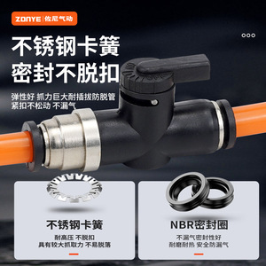 Robinet à bille miniature à poignée unique BVC-4 BVL-6, robinet manuel BVLC6-M5, interrupteur pneumatique, robinet de tuyau d'air manuel - Pièces pneumatiques - Product Image 3