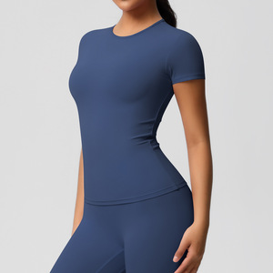 Set di Leggings da <span class=keywords><strong>donna</strong></span> per Yoga a maniche corte Set di sport sportivi per Fitness e <span class=keywords><strong>palestra</strong></span> all'ingrosso Set di Yoga con tasche 2025 abbigliamento sportivo - Product Image 4