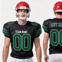 Maillot de football américain personnalisé, conception sur mesure, sublimation OEM, séchage rapide, grandes tailles, jersey de football américain pour jeunes avec broderie en twill.