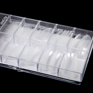 <span class=keywords><strong>Rosalind</strong></span> Nail Supplies Manicure 100 pcs/set Artificial Poly Gel Fakenail Tips Clear Acrylic Uñas postizas Modelo para extensión de uñas - Product Image 5