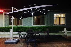 Sombrilla de luz solar LED moderna para exteriores, sombrilla <span class=keywords><strong>romana</strong></span> de 3m de radio, muebles de sombreado de jardín nuevos para <span class=keywords><strong>Villa</strong></span>, <span class=keywords><strong>playa</strong></span>, Hotel, parque, patio - Product Image 3