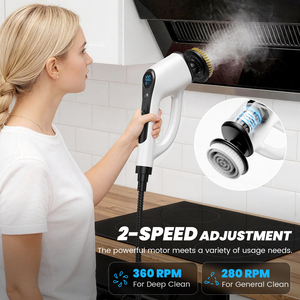 Brosse de nettoyage à <span class=keywords><strong>vapeur</strong></span> portative, <span class=keywords><strong>nettoyeur</strong></span> électrique multifonction pour la maison, la voiture, les sols, les tissus d'ameublement, la cuisine, kit de brosse à <span class=keywords><strong>vapeur</strong></span> rotative haute pression - Product Image 3