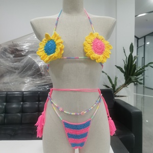 ACKI Soutien-<span class=keywords><strong>gorge</strong></span> sexy brodé <span class=keywords><strong>de</strong></span> fleurs en crochet pour femmes, personnalisé, <span class=keywords><strong>maillot</strong></span> <span class=keywords><strong>de</strong></span> <span class=keywords><strong>bain</strong></span> respirant - Product Image 6