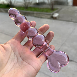 Dildo de Vidrio Rosa en Forma de Corazón, Nuevo Estilo, Juguete Sexual, Estimulación del Punto G, Varita Yoni de Vidrio, Varita de Placer Rosa, Masajeador para Mujeres - Product Image 4