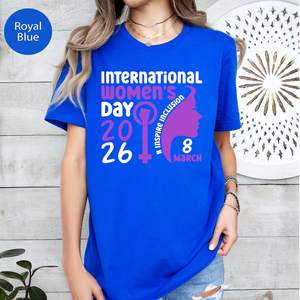 T-shirt Donna per la Giornata Internazionale della Donna 2026, Stampa Femminista, Vestibilità Ampia, Girocollo, Manica Corta, Casual, Primavera Estate, in Jersey di Cotone - Product Image 3