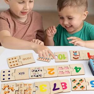 Early Educational Toy Tin Jigsaw <b>Puzzle</b> Kids Preschool Wooden Number <b>Puzzles</b> With Storage <b>Box</b> - Product Image 1