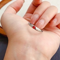 Factory Wholesale OEM ODM Fashion Luxury 925 Sterling Silver Gold Plated Natural Ruby Ring Women's Party Gift