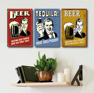 Decoration Retro Vintage Metal Wall Tin <strong>Sign</strong> <strong>Beer</strong> - Product Image 2