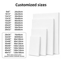 Toile tendue en coton professionnelle SINOART sur mesure 380g, grande toile blanche vierge OEM pour peinture à l'huile et acrylique