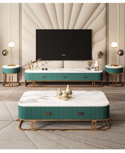 Tv Stand Moderne Meubelen Marmer Center Woonkamer Meubels Rvs Center Tafel Luxe Koffie Tafels En - Product Image 6
