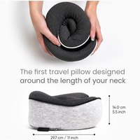 Ensemble d'oreiller de voyage ergonomique en mousse à mémoire de forme avec masque pour les yeux 3D et housse lavable
