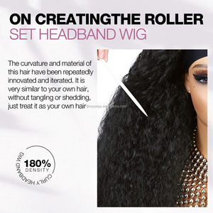 Parrucche Afro Riccio Crespo All'Ingrosso, <span class=keywords><strong>Parrucca</strong></span> Lunga con Fascia, Sintetica, Classica, Voluminosa, Ondulata, Senza Colla - Product Image 5