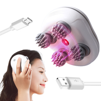 Masseur de tête portatif Qingying 3 vitesses, populaire, pour relaxation, appareil de massage automatique, brosse de massage capillaire en plastique, petite taille, usage personnel