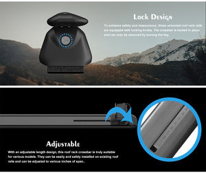 Barras Transversales Reforzadas para Techo, de Aleación de Aluminio Resistente, 125 cm, Silenciosas, Fácil Instalación, Carga de +100 kg, Color Negro, ROAHTRIP - Product Image 6