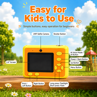 Mini caméra portable pour enfants, caméra selfie jouet de dessin animé, appareil photo numérique pour tout-petits, cadeau d'anniversaire idéal pour les garçons et les filles.