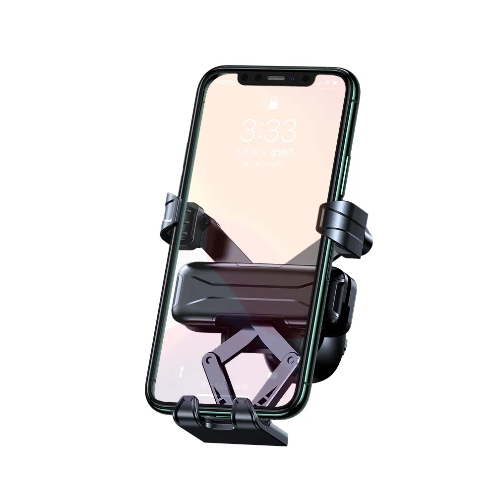 Universal Smartphone Auto Grip Gravity Car Mount Deform Air Vent Clip Mobile Phone Holder