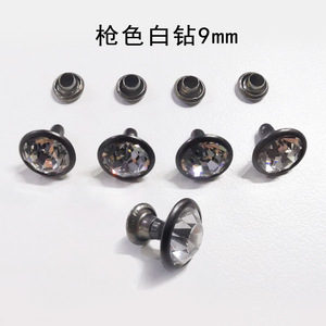 Tubular <b>Rivet</b> Studs 8mm Rhinestone Apparel Accessories For <b>Clothing</b> Decor Durable Modern Style Copper Plated - Product Image 5