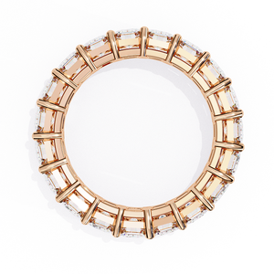 Bague élégante en or rose et diamants pour femme, design minimaliste, finition brillante, bijou élégant pour un usage quotidien, choix de cadeau - Product Image 2