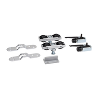 Système de porte coulissante moderne à double fermeture douce en alliage de zinc et aluminium avec rail dissimulé, capacité de 120 kg, durable