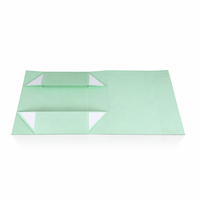 Boîte cadeau pliable de luxe personnalisée avec fermeture magnétique, boîte rigide en papier vert menthe pliable pour le rangement de cadeaux et l'emballage de mariage