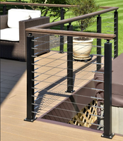 Poteau en câble métallique en acier inoxydable 304/316 BNS moderne et facile à installer pour balustrade de terrasse ou de balcon intérieure/extérieure