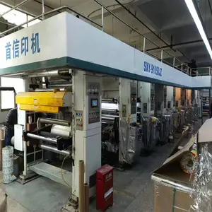 Shou Xin brand width 1050mm with 9 color used rotogravure printing machine