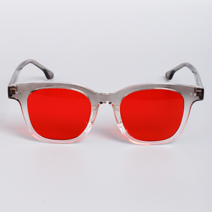 Kính mắt thời trang unisex khung tròn <span class=keywords><strong>Retro</strong></span> 28013 chất liệu TR90, tròng kính màu vàng đỏ cam FL41, thiết kế riêng, in logo tùy chỉnh, chống ánh sáng xanh - Product Image 2