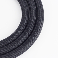 Tuyau flexible tressé en PVC noir et nylon F1/2" pour robinets de cuisine extractibles