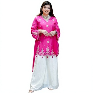 WOMEN'S PURE VISCOSE SILK KURTA SET'S WITH DUPPATA KAVITA 2 <b>TOP</b> FABRIC PURE VISCOSE SILK - Product Image 1